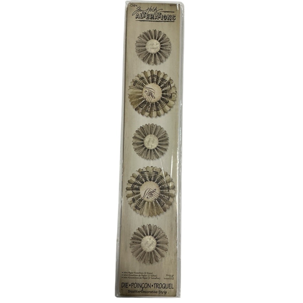 TIM HOLTZ ALTERATIONS MINI PAPER ROSETTES SIZZLITS DECORATIVE STRIP #657177 NEW